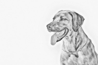 Drawing Dog Rhodesian Ridgeback clipart