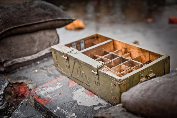 War devastation fear Russia, scenery, wet, dirty, home town — Stock Photo, Image