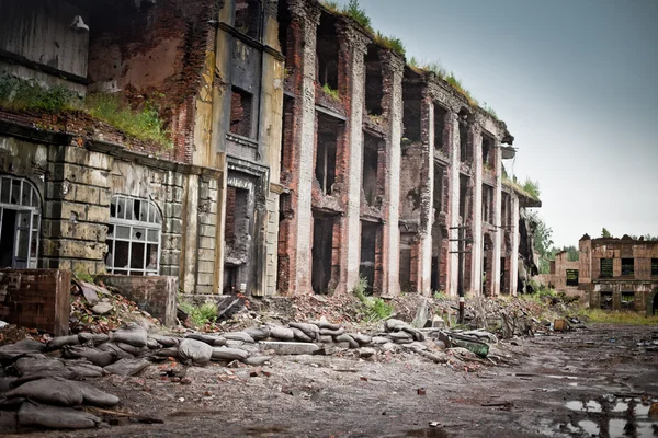 War devastation fear Russia, scenery, wet, dirty, home town — Stock Photo, Image