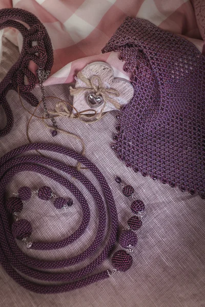 Modeschmuck, Perlen, Dekorationen — Stockfoto