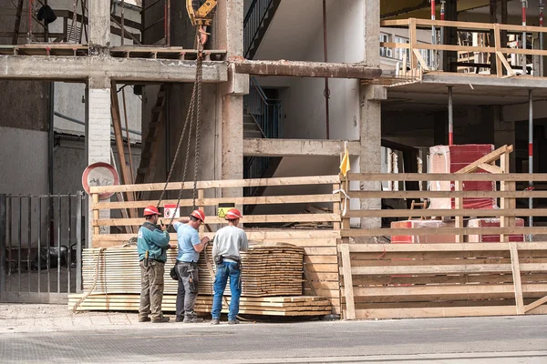 Lavoratori nell'edilizia — Foto Stock