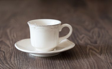 Boş kahve Kupası ahşap