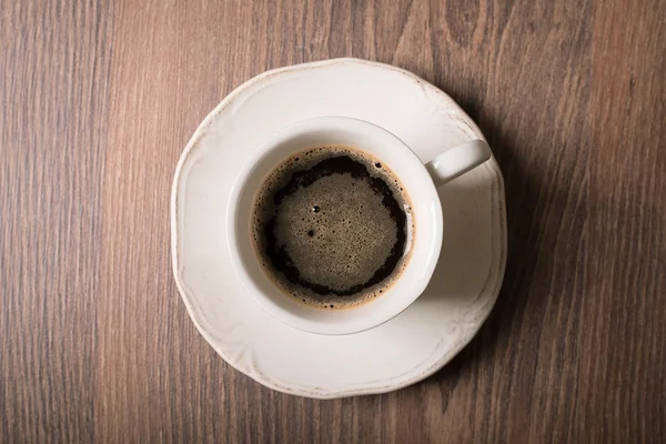 Xícara de café em madeira — Fotografia de Stock