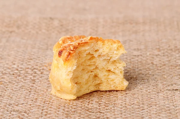 Homemade scones on sackcloth background — Stock Photo, Image