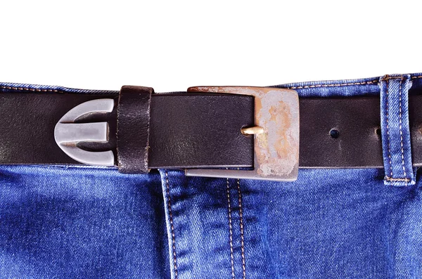 Blur jeans with a belt — Stock Photo, Image