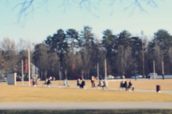 Blurred photo of a beautiful park — Stock Photo, Image