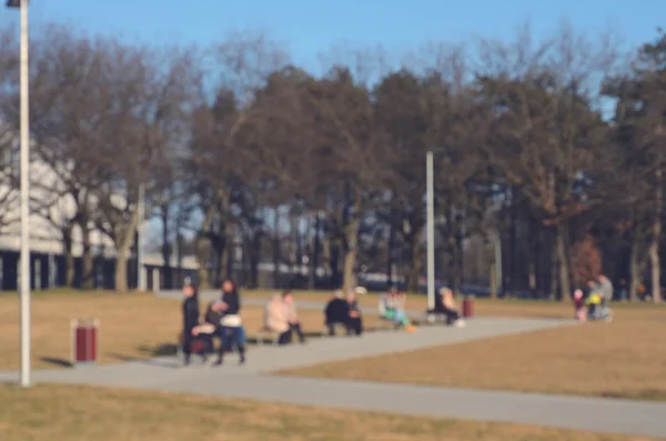 Blurred photo of a beautiful park — Stock Photo, Image