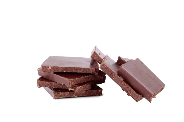 Шоколад ізольований на білому — стокове фото