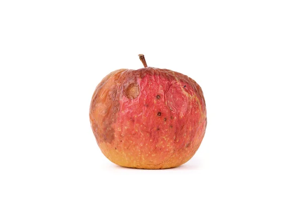 Rutten äpple isolerad på vit bakgrund — Stockfoto