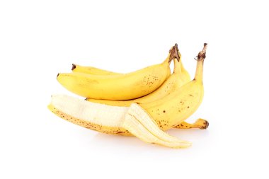 Olgun muz isolted beyaz