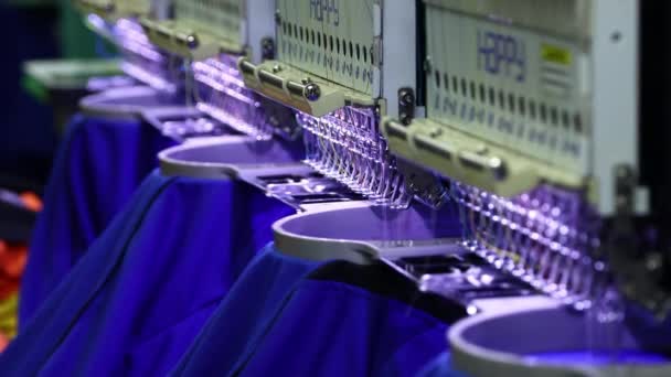 Kota Kinabalu Sabah Malaysia Грудня 2020 Кадри Голки Embroidery Машини — стокове відео