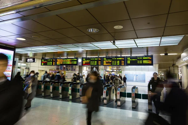 Sapporo Japan December 2017 Många Crowed Människor Promenader Från Sapporo — Stockfoto