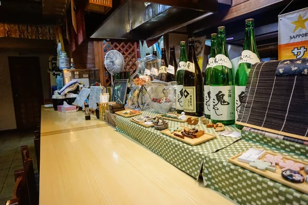Otaru Japan December 2017 Image Showing Interior Small Japanese Restaurant — Stock Photo, Image