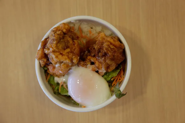 Makanan Lokal Jepang Yang Lezat Disajikan Mangkuk Putih — Stok Foto