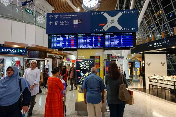 Kuala Lumpur Malajsie Prosince 2017 Obrázek Informační Přepážky Mezinárodního Letiště — Stock fotografie