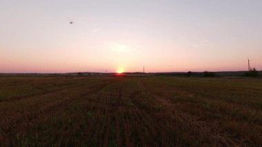 Hasat sırasında bir yaz akşamının zaman aşımı
