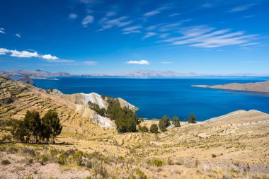 Panorama Island of the Sun, Titicaca gölü, Bolivya