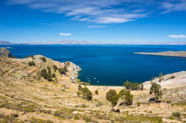 Panorama Island of the Sun, Titicaca gölü, Bolivya