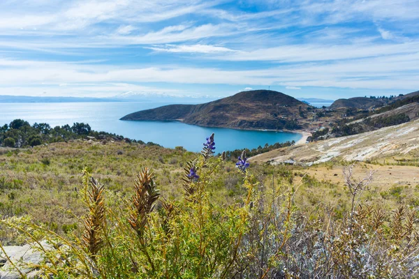 Panorama auf Sonneninsel, Titicacasee, Bolivien — Stockfoto