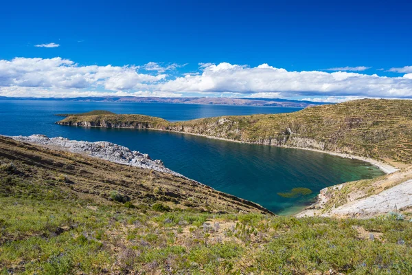 Panorama de Isla del Sol, Lago Titicaca, Bolivia —  Fotos de Stock