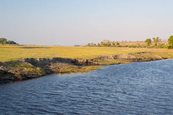 Cruzeiro Barco Safári Vida Selvagem Rio Chobe Fronteira Com Namíbia — Fotografia de Stock