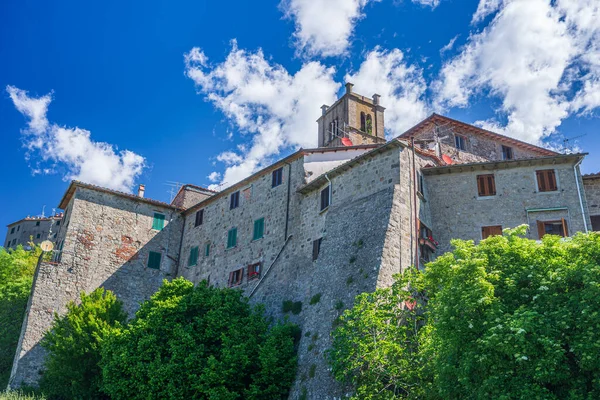 Italian Medieval Village Details Historical Stone Church Abbey Old City — Stock Photo, Image