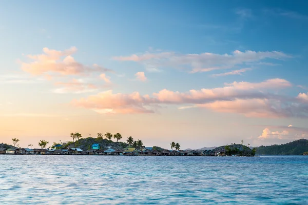 Stilt village at sunrise — Stock Photo, Image