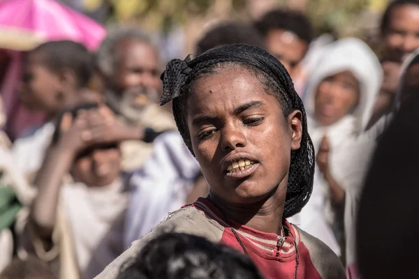 Viering van Timkat in Ethiopië — Stockfoto