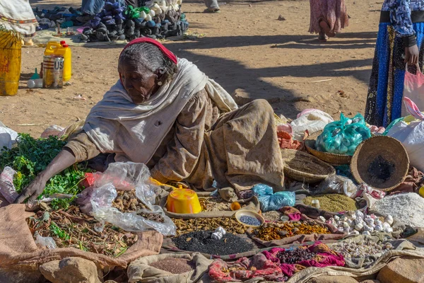 Ethiopische straat markt — Stockfoto