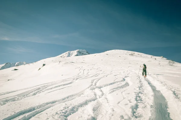 Alpine touring, retro-look — Stockfoto