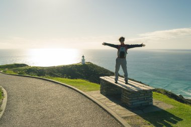Discovering Cape Reinga in winter clipart