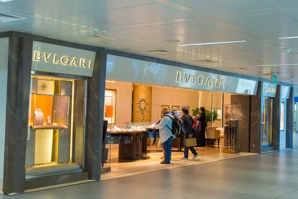 Bulgari sklepu na lotnisku Fiumicino w Rzymie — Zdjęcie stockowe