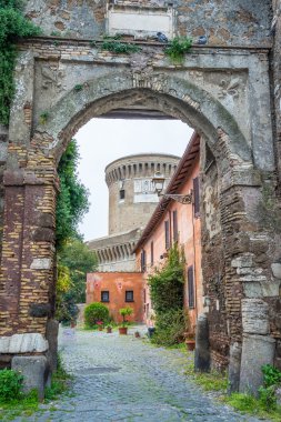Ayrıntılarda eski kasaba Ostia, Roma, İtalya.