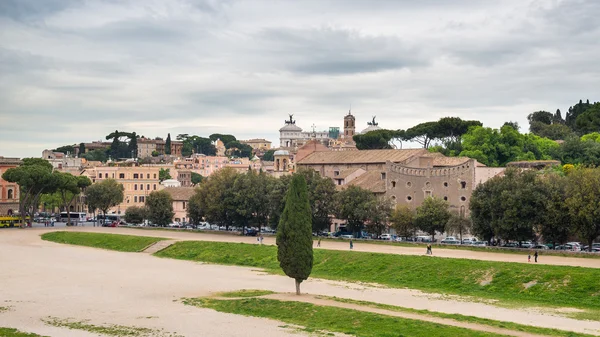 Panoramique de Rome depuis Circo Massimo, Italie — Photo