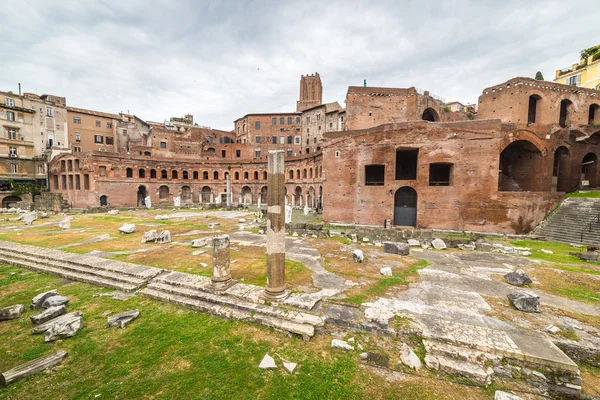 Panorama van van de Trajanus markt in Rome, Italië — Stockfoto