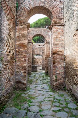 Eski kasaba Ostia, Roma, İtalya, Roma kemerler