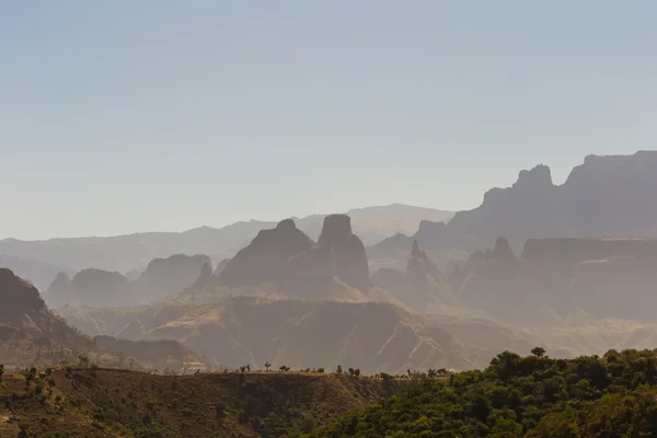 Tierras altas etíopes al amanecer — Foto de Stock