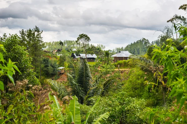 Village rural traditionnel dans un paysage idyllique — Photo