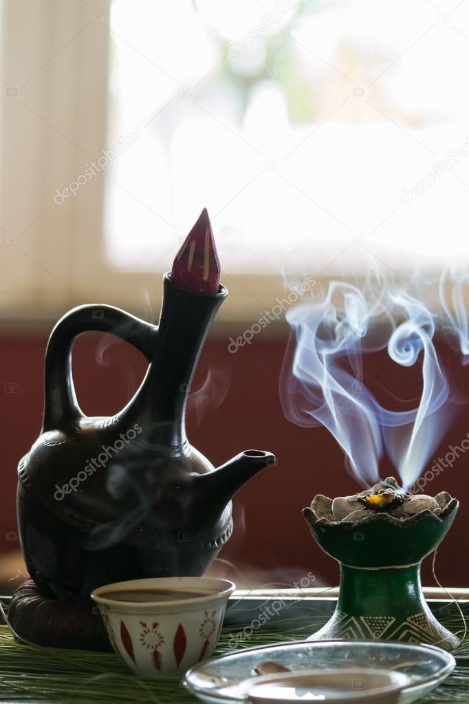 Ethiopian traditional coffee ceremony — Stock Photo © fbxx 74259141