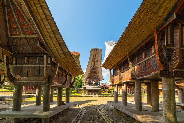 Vila tradicional cênica em Tana Toraja Imagens De Bancos De Imagens