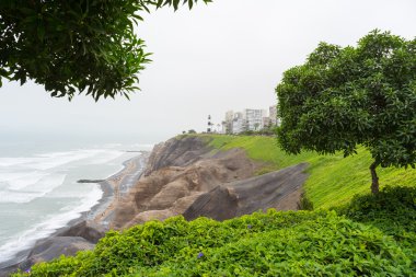 Lima Miraflores dramatik Sahili