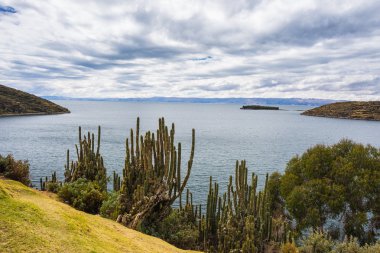 Panorama on Island of the Sun, Titicaca Lake, Bolivia clipart
