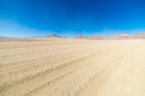 Sandy desert stretch on the Bolivian Andes — Stock Photo, Image