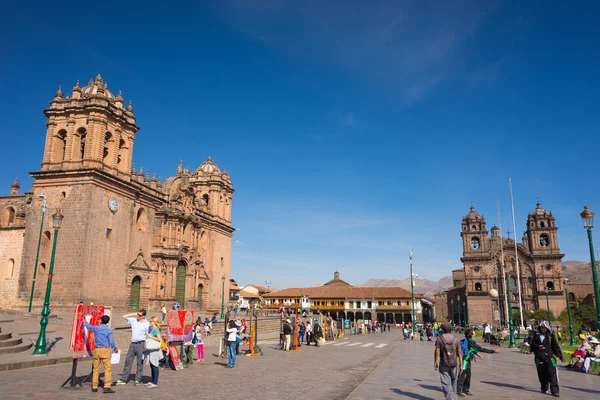 Vita ordinaria nelle strade di Cusco, Perù — Foto Stock