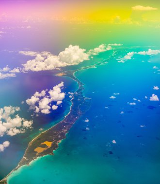 Bahamalar, psychedelic etkisi havadan görünümü