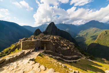 Machu Picchu, Peru, son güneş ışığı