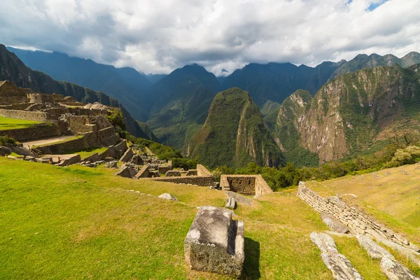 Panoramautsikt över Urubamba dalen från Machu Picchu, Peru — Stockfoto