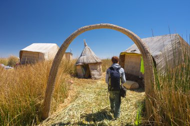 Titicaca gölü, Peru Uros adada turizm