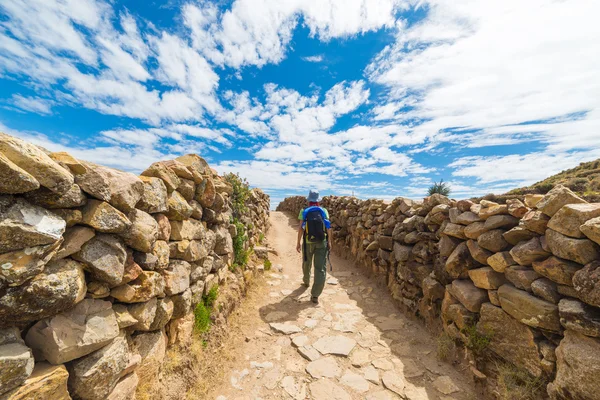 Aventuras en Isla del Sol, Lago Titicaca, Bolivia — Foto de Stock