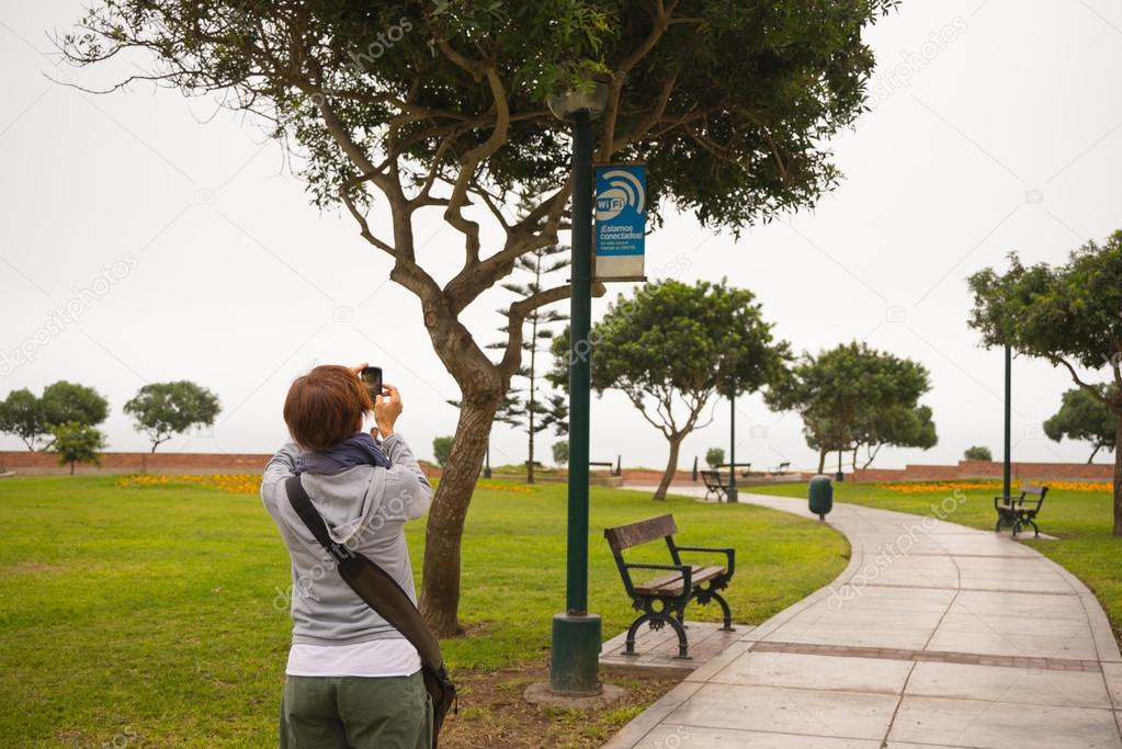 Free wi-fi zone in Lima Miraflores